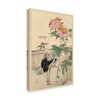 Trademark Fine Art Bairei 'Crane And Peony' Canvas Art, 22x32 WAG01140-C2232GG